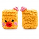 Wholesale Airpod Pro Cute Design Cartoon Handcraft Wool Fabric Cover Skin (Yellow Chick)